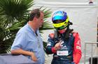 Edson Jr. com o chefe de equipe da J.Star Racing, Celso Jordão (Claudinei Zonta)