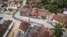 Foto aérea em vilarejo de Guaratinga (Fabio Piva / Brasil Ride)
