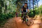 Ciclistas formam pelotão (Ney Evangelista / Brasil Ride)